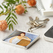 Amedeo Modigliani - Jeanne Hebuterne Sleutelhanger (Zijkant)