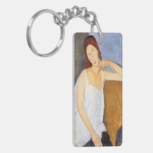 Amedeo Modigliani - Jeanne Hebuterne Sleutelhanger (Voorkant Links)