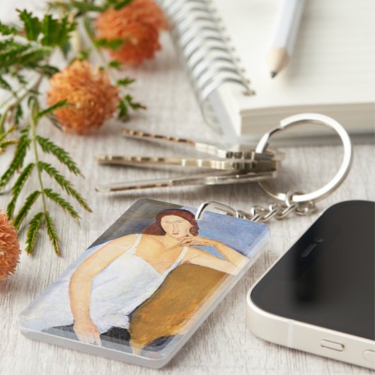 Amedeo Modigliani - Jeanne Hebuterne Sleutelhanger (Voorkant Rechts)
