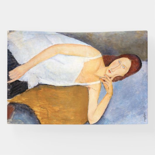 Amedeo Modigliani - Jeanne Hebuterne Spandoek (Horizontaal)