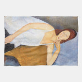 Amedeo Modigliani - Jeanne Hebuterne Theedoek (Horizontaal)