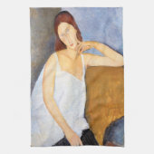 Amedeo Modigliani - Jeanne Hebuterne Theedoek (Verticaal)