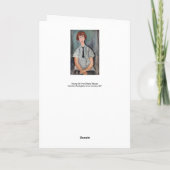 Amedeo Modigliani - Jong Meisje in een Gestreepte  Kaart (Achterkant)