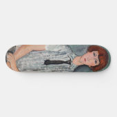 Amedeo Modigliani - Jong Meisje in een Gestreepte  Persoonlijk Skateboard (Horizontaal)