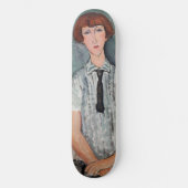 Amedeo Modigliani - Jong Meisje in een Gestreepte  Persoonlijk Skateboard (Voorkant)