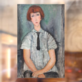 Amedeo Modigliani - Jong Meisje in een Gestreepte  Raamsticker (Vel 2)