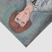 Amedeo Modigliani - Jong meisje in een gestreepte Tissuepapier (Detail)