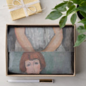 Amedeo Modigliani - Jong meisje in een gestreepte Tissuepapier (Geschenk)