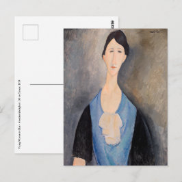 Amedeo Modigliani - Jonge vrouw in blauw Briefkaart