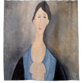 Amedeo Modigliani - Jonge vrouw in blauw Douchegordijn (Voorkant)