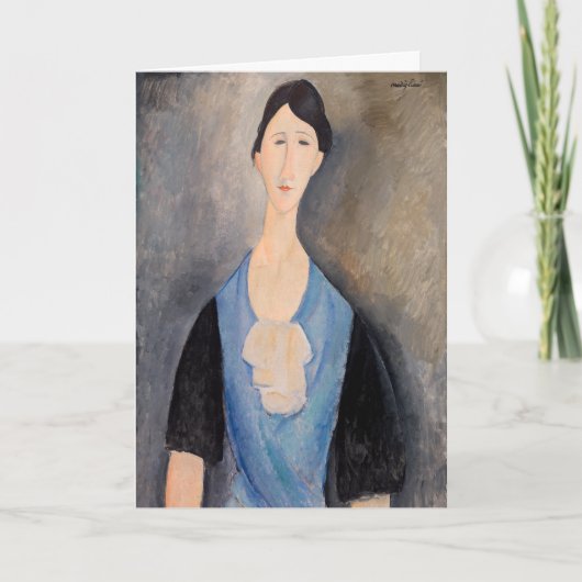 Amedeo Modigliani - Jonge vrouw in blauw Kaart (Voorkant)