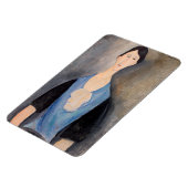 Amedeo Modigliani - Jonge vrouw in blauw Magneet (Linkerzijde)