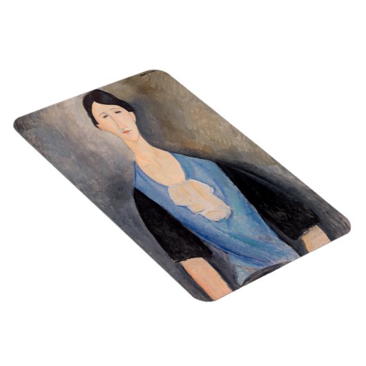 Amedeo Modigliani - Jonge vrouw in blauw Magneet (Rechterzijde)
