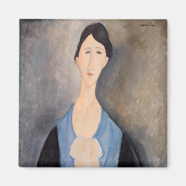 Amedeo Modigliani - Jonge vrouw in blauw Magneet