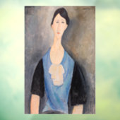 Amedeo Modigliani - Jonge vrouw in blauw Raamsticker (Vel 3)