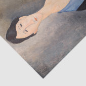 Amedeo Modigliani - Jonge vrouw in blauw Tissuepapier (Detail)