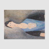 Amedeo Modigliani - Jonge vrouw in blauw Tissuepapier (Voorkant)