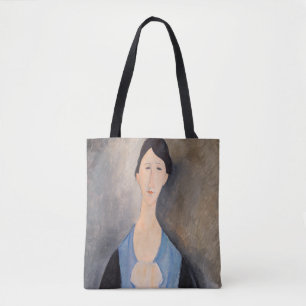Amedeo Modigliani - Jonge vrouw in blauw Tote Bag