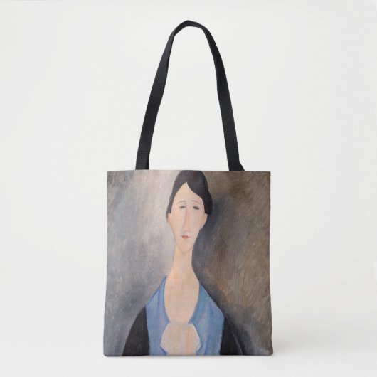 Amedeo Modigliani - Jonge vrouw in blauw Tote Bag (Voorkant)