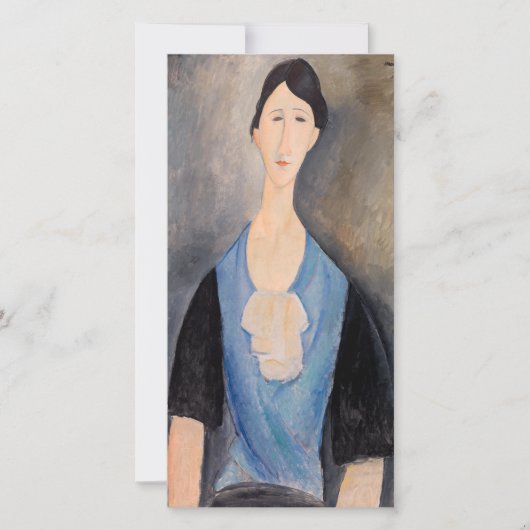 Amedeo Modigliani - Jonge vrouw in het blauw Bedankkaart (Voorkant)
