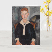 Amedeo Modigliani - Jongen in Sailor Suit Kaart (Gele Bloem)
