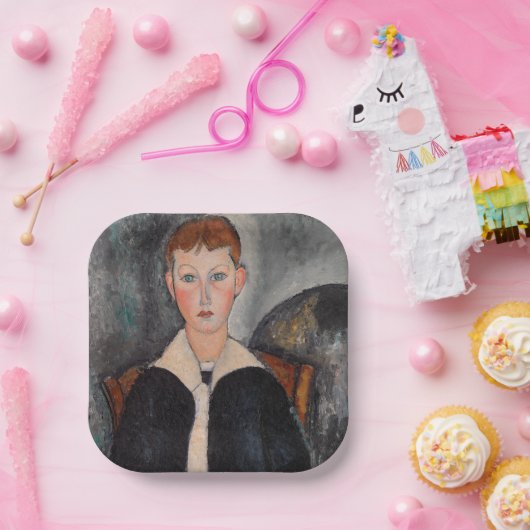 Amedeo Modigliani - Jongen in Sailor Suit Papieren Bordje (Feest)