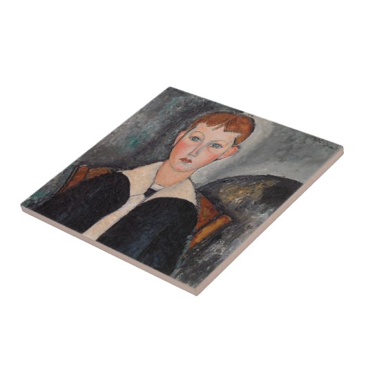 Amedeo Modigliani - Jongen in Sailor Suit Tegeltje (Zijkant)