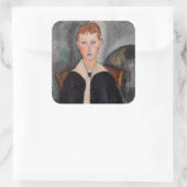 Amedeo Modigliani - Jongen in Sailor Suit Vierkante Sticker (Tas)