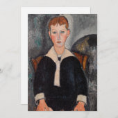 Amedeo Modigliani - Jongen in zeemanspak Bedankkaart (Voorkant / Achterkant)