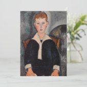 Amedeo Modigliani - Jongen in zeilpak Bedankkaart (Staand voorkant)