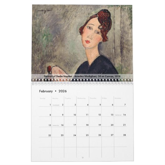Amedeo Modigliani Kalender (Feb 2026)