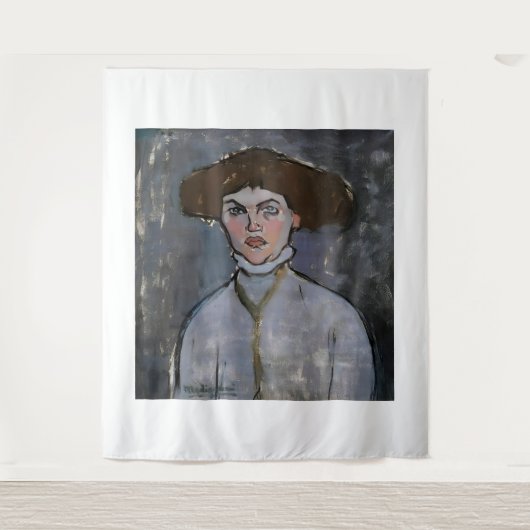 Amedeo Modigliani kunstschilderij Wandkleed (Voorkant)