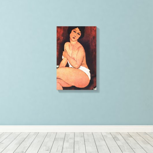 Amedeo Modigliani Large Seed Woman Canvas Afdruk (Insitu (Houten vloer))
