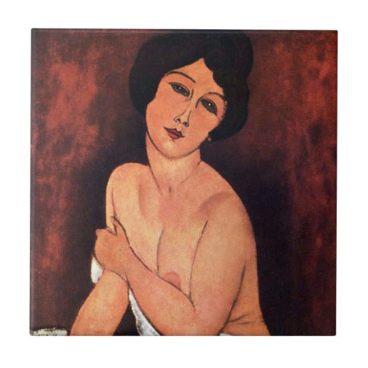 Amedeo Modigliani Large Seed Woman Tegeltje (Voorkant)