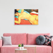 Amedeo Modigliani - Liggende vrouw Canvas Afdruk (Insitu (Woonkamer))