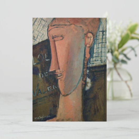 Amedeo Modigliani - Lola de Valence Bedankkaart (Staand voorkant)