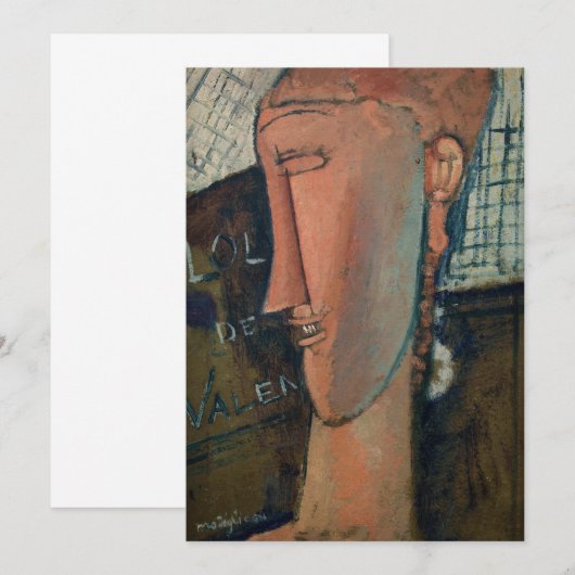 Amedeo Modigliani - Lola de Valence Bedankkaart (Voorkant / Achterkant)