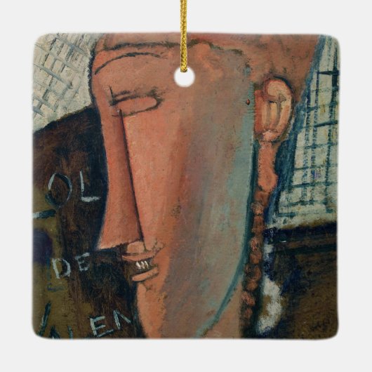 Amedeo Modigliani - Lola de Valence Keramisch Ornament (Achterkant)