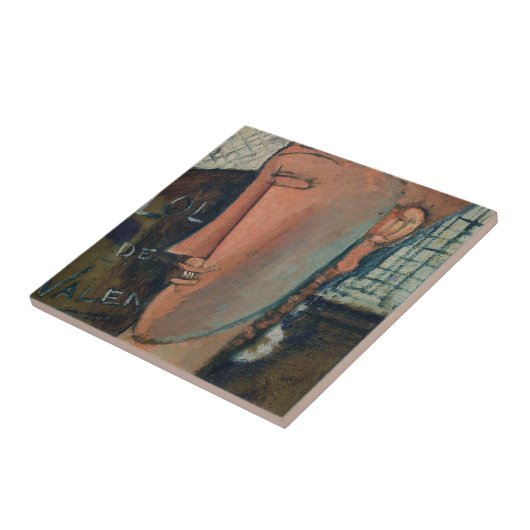 Amedeo Modigliani - Lola de Valence Tegeltje (Zijkant)