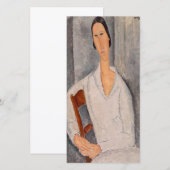 Amedeo Modigliani - Madame Hanka Zborowska Leaning Bedankkaart (Voorkant / Achterkant)