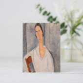 Amedeo Modigliani - Madame Hanka Zborowska Leaning Briefkaart (Staand voorkant)