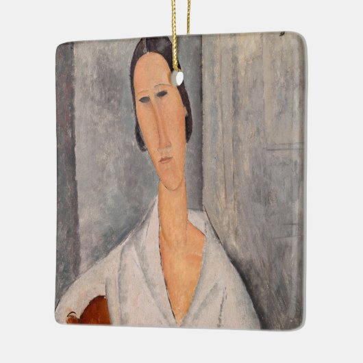 Amedeo Modigliani - Madame Hanka Zborowska Leaning Keramisch Ornament (Links)