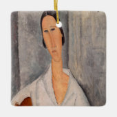 Amedeo Modigliani - Madame Hanka Zborowska Leaning Keramisch Ornament (Voorkant)