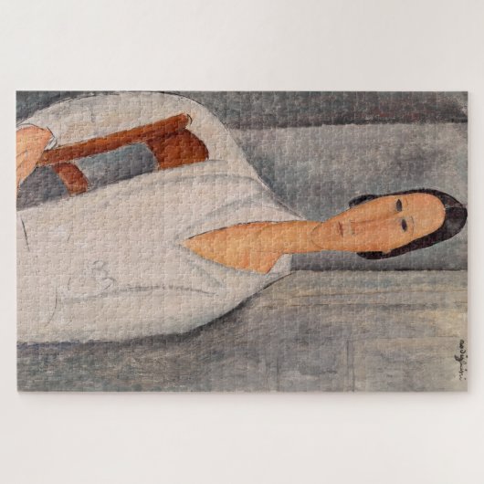Amedeo Modigliani - Madame Hanka Zborowska Leaning Legpuzzel (Horizontaal)