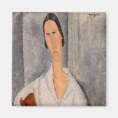 Amedeo Modigliani - Madame Hanka Zborowska Leaning Magneet (Voorkant)