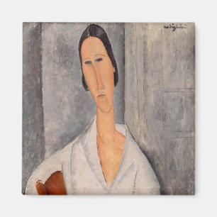 Amedeo Modigliani - Madame Hanka Zborowska Leaning Magneet