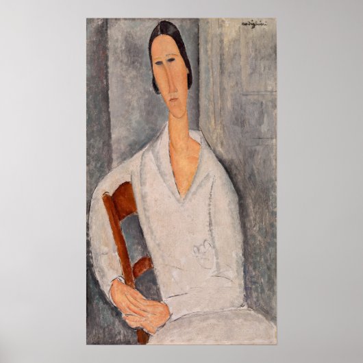 Amedeo Modigliani - Madame Hanka Zborowska Leaning Poster (Voorkant)
