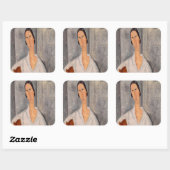 Amedeo Modigliani - Madame Hanka Zborowska Leaning Vierkante Sticker (Vel)