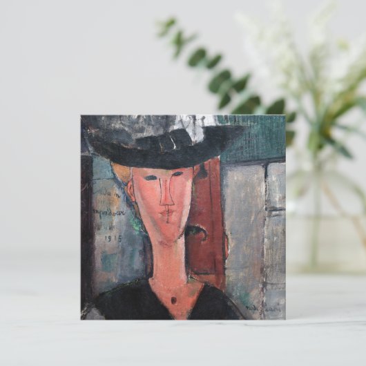 Amedeo Modigliani - Madame Pompadour Bedankkaart (Staand voorkant)