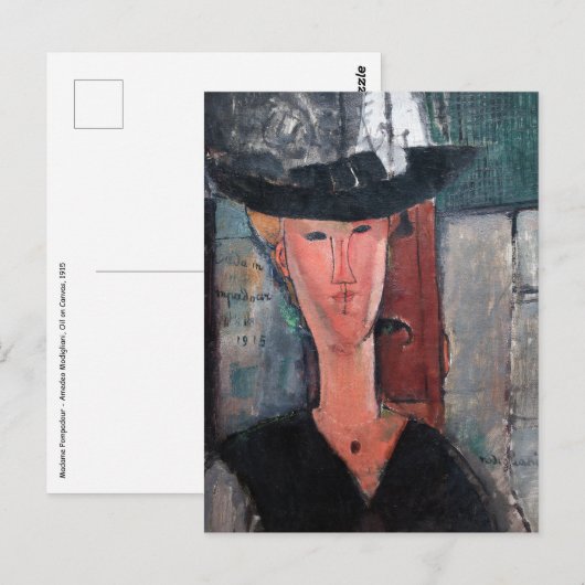 Amedeo Modigliani - Madame Pompadour Briefkaart (Voorkant / Achterkant)